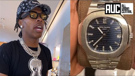 fake lil baby watch|lil baby patek philippe watch.